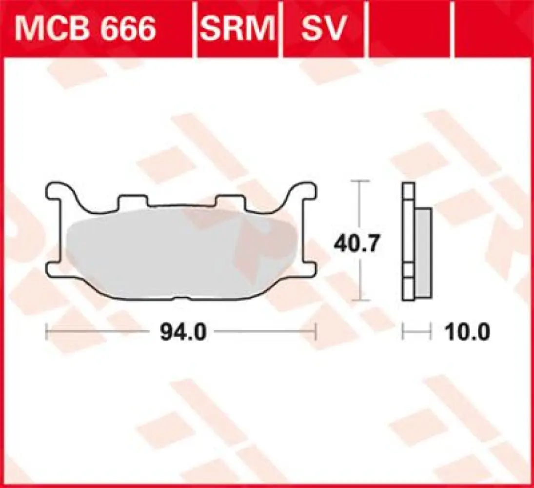 TRW - BRAKE PAD TRW MCB666 - 17220509