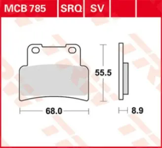TRW - BRAKE PAD TRW MCB785 - 17220580