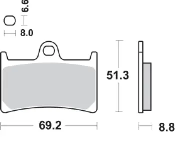 SBS - BRAKE PAD SINT FR - 17220696