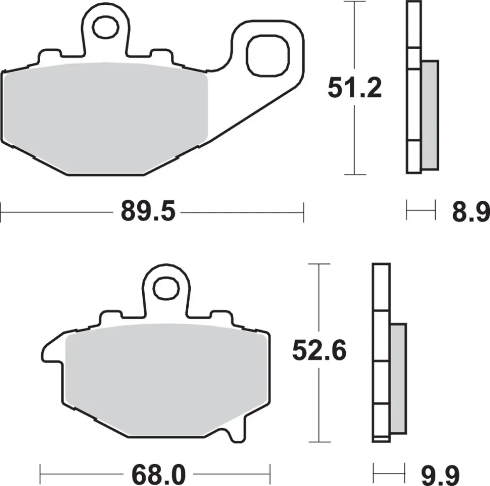 SBS - BRAKE PAD SINT REAR - 17220703