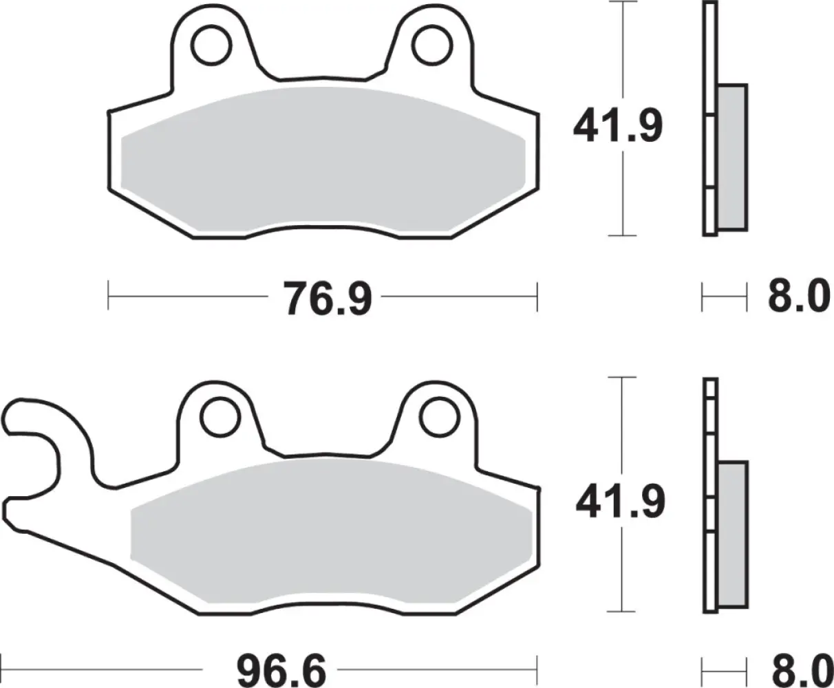 SBS - BRAKE PAD SINT REAR - 17220689