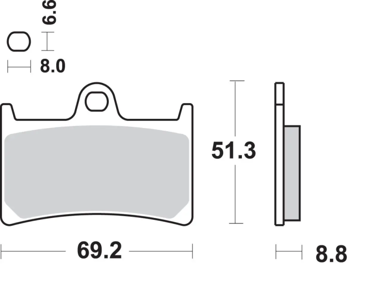SBS - BRAKE PAD SINT FR - 17220696