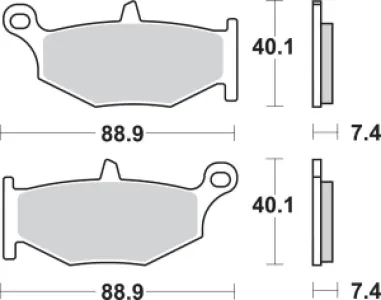 SBS - BRAKE PAD CAR/CER - 17220745