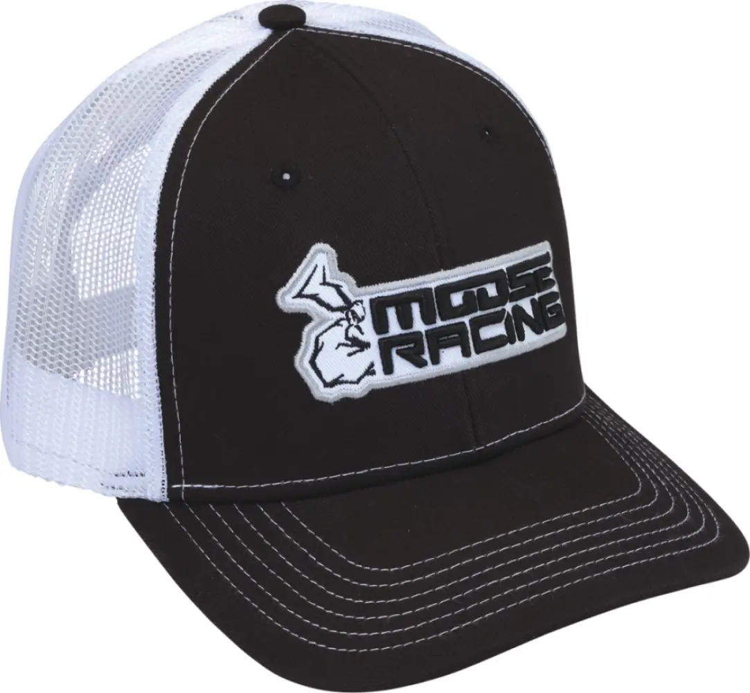 MOOSE OFFROAD SOFT-GOODS - HAT MOOSE HALF-AGROID BK/WH - 25014409