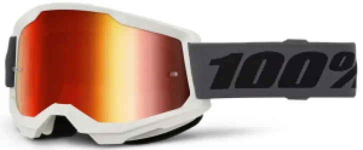 100% - GOGGLE STRATA 2 GREY - RED MIR - 26014053
