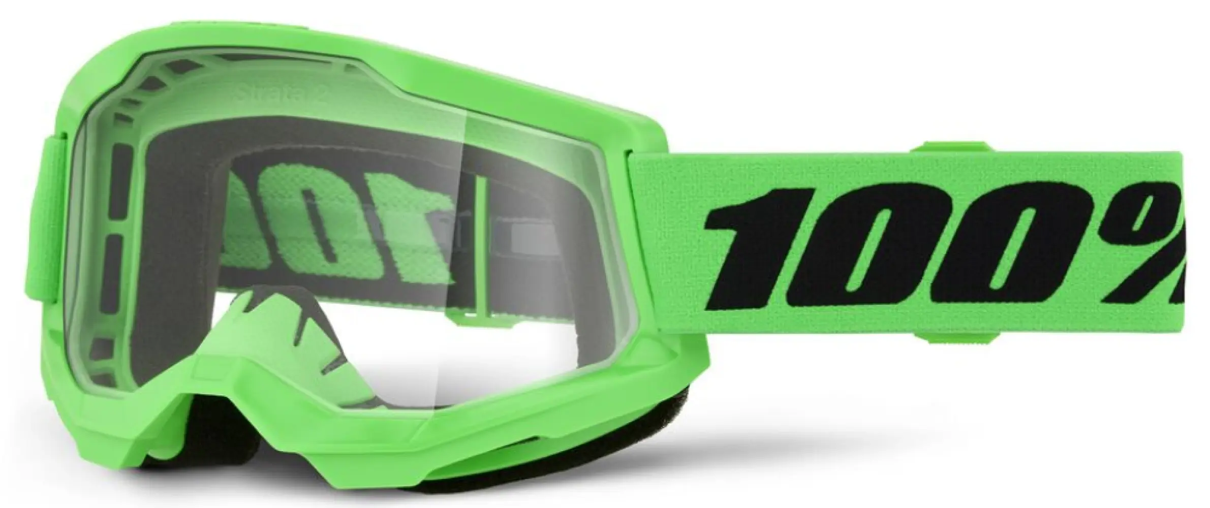 100% - GOGGLE STRATA 2 NEON GRN - CLE - 26014056