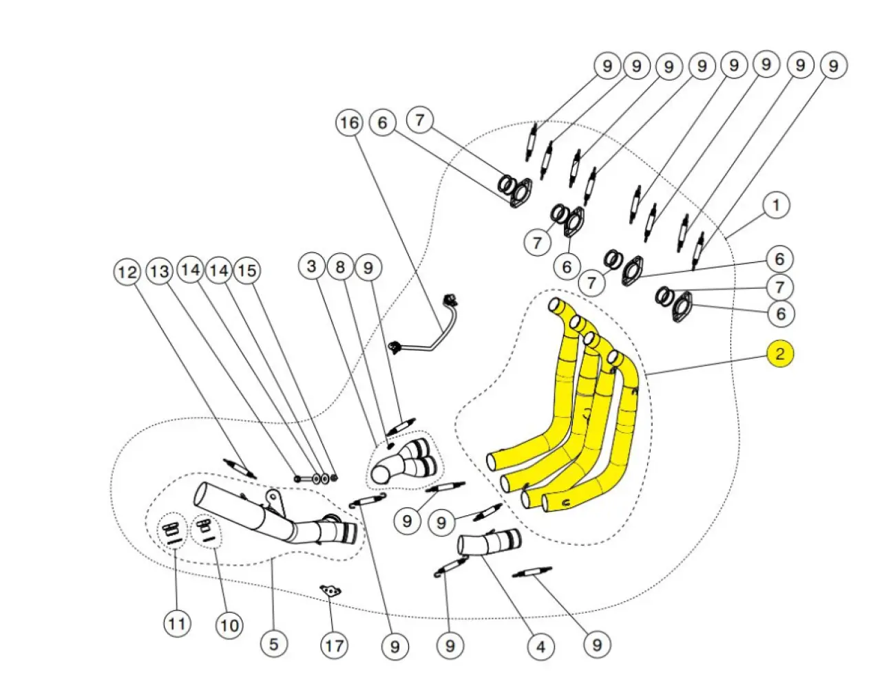 AKRAPOVIC - HEADER SET SS H-S10R8 - 18602005