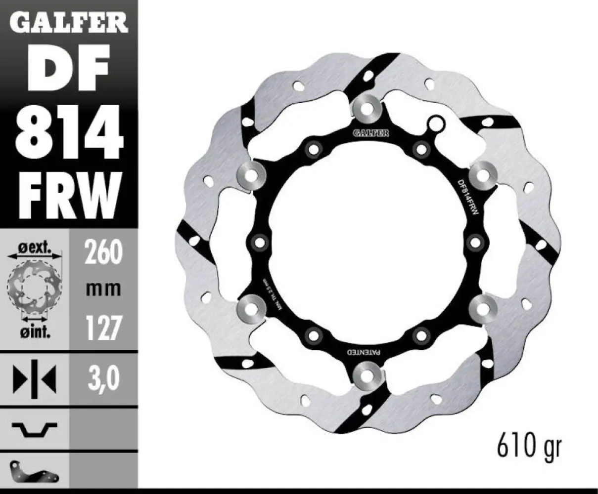 GALFER - BRAKE DISC FLOAT WAVE GROOVED - 17111763
