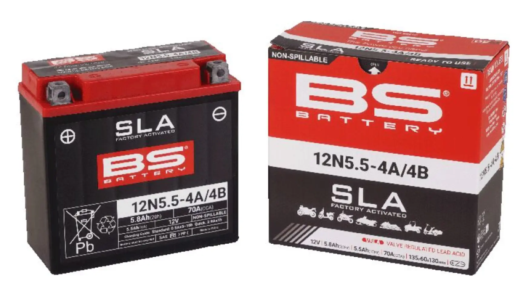 BS BATTERY - BATTERY BS 12N5.5-4A/4B SLA - 21130964