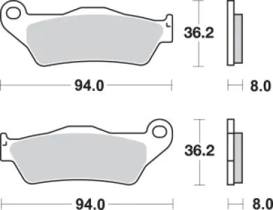 SBS - BRAKE PAD SINT/CAR OFF - 17211582