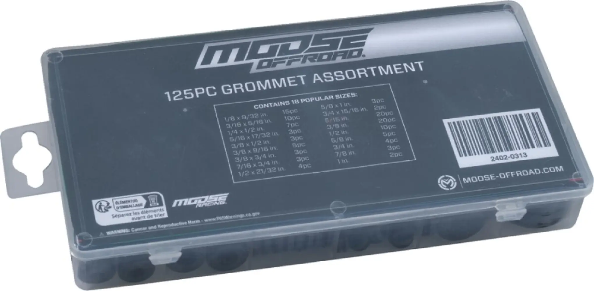 MOOSE OFFROAD FOUR WHEEL - GROMMET ASSORTMENT 125PC MOOSE - 24020313