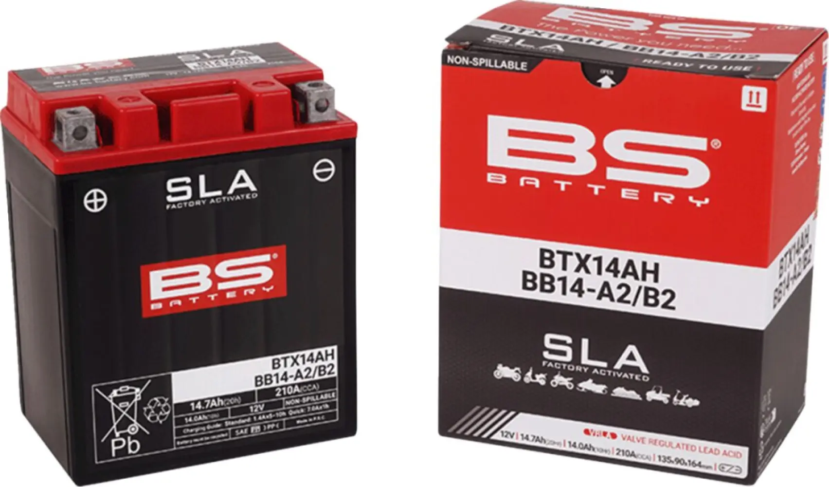 BS BATTERY - BATTERY BS BTX14AH/BB14-A2/B2  - 21130637