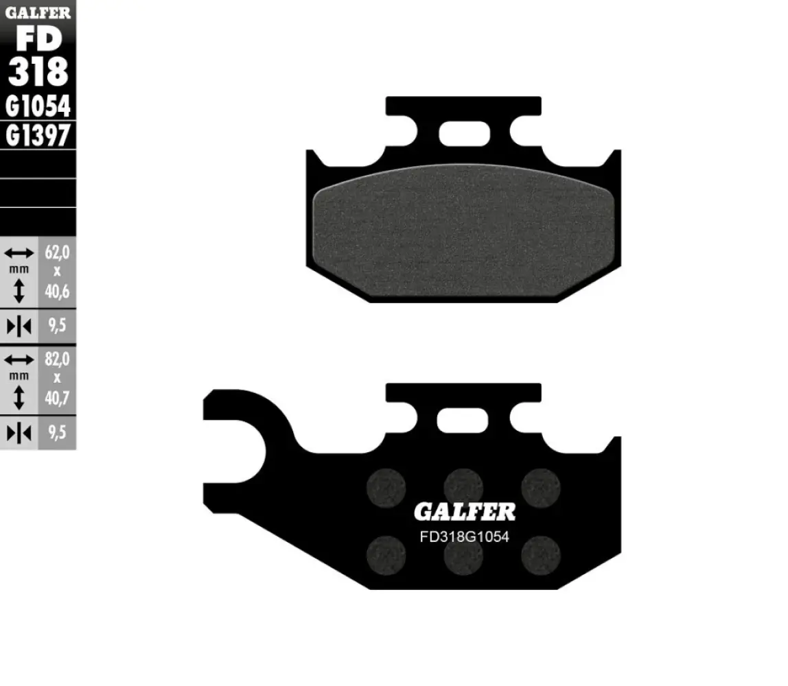 GALFER - BRAKE PAD SEMI METAL - 17213545
