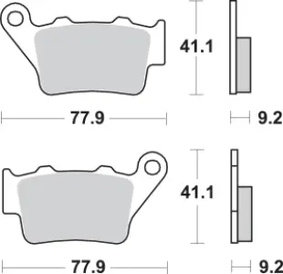 SBS - BRAKE PAD SINT REAR - 17220699