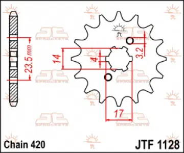 JT SPROCKETS - SPROCKET FRONT 11T 420 - 12120539