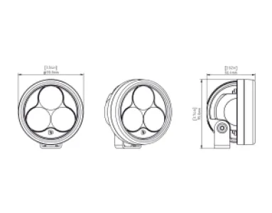 DENALI - DRIVING LIGHT D3 POD W/DATADIM - 20012947