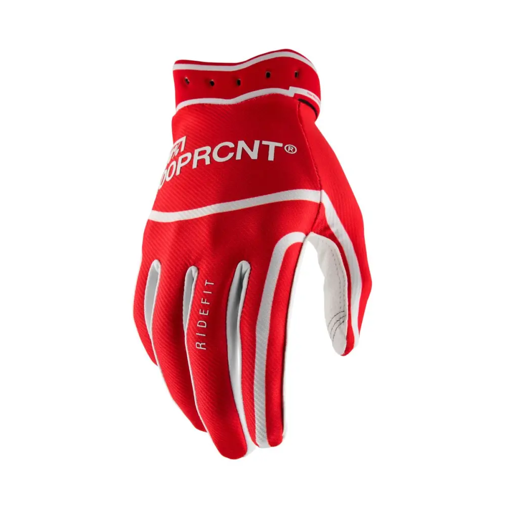 100% - GLOVES RIDEFIT WHITE/RED - M - 33308682