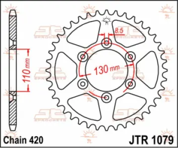JT SPROCKETS - SPROCKET REAR 62T 420 - 12100775