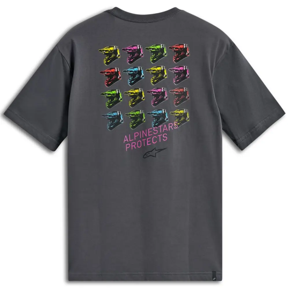 ALPINESTARS (CASUALS) - TEE SS CSF POP HELMET CHARCOAL - 303025364