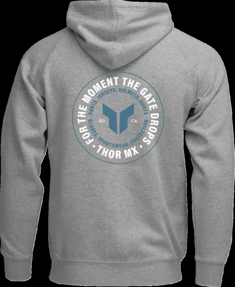THOR - HOODIE ZIP UP BADGE HTR GRAY M - 30507024