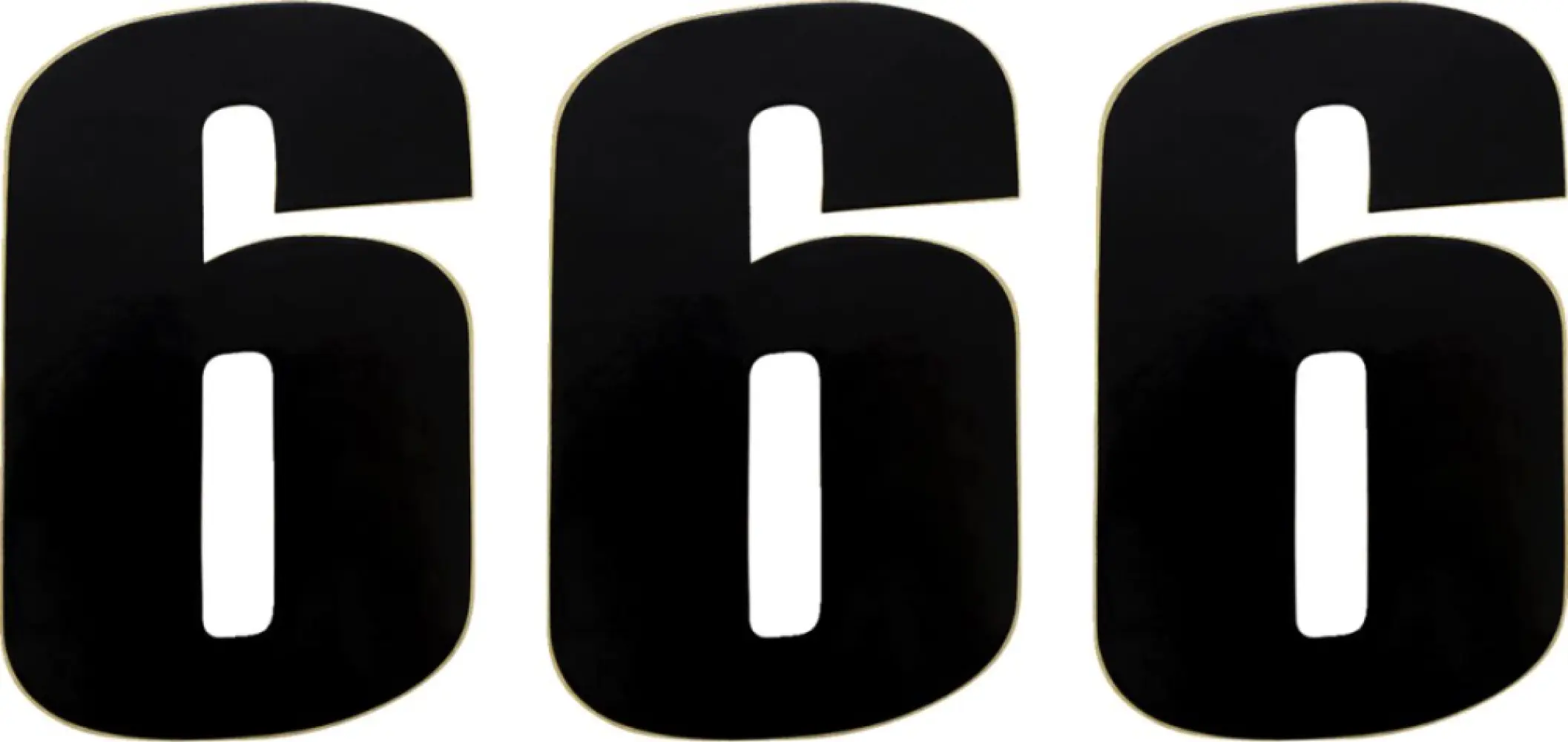 MOOSE OFFROAD HARD-PARTS - NUMBER MOOSE #6 6 BLACK - 43100666