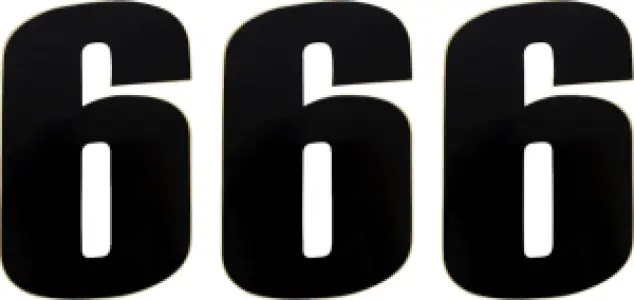 MOOSE OFFROAD HARD-PARTS - NUMBER MOOSE #6 6 BLACK - 43100666