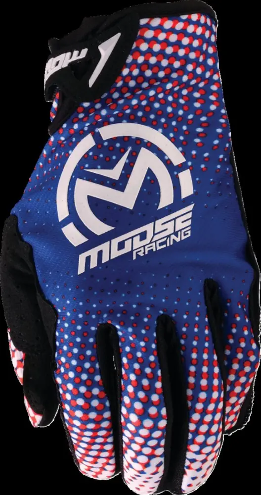 MOOSE OFFROAD SOFT-GOODS - GLOVE SX1 RED/WHITE/BLUE LG - 33308062