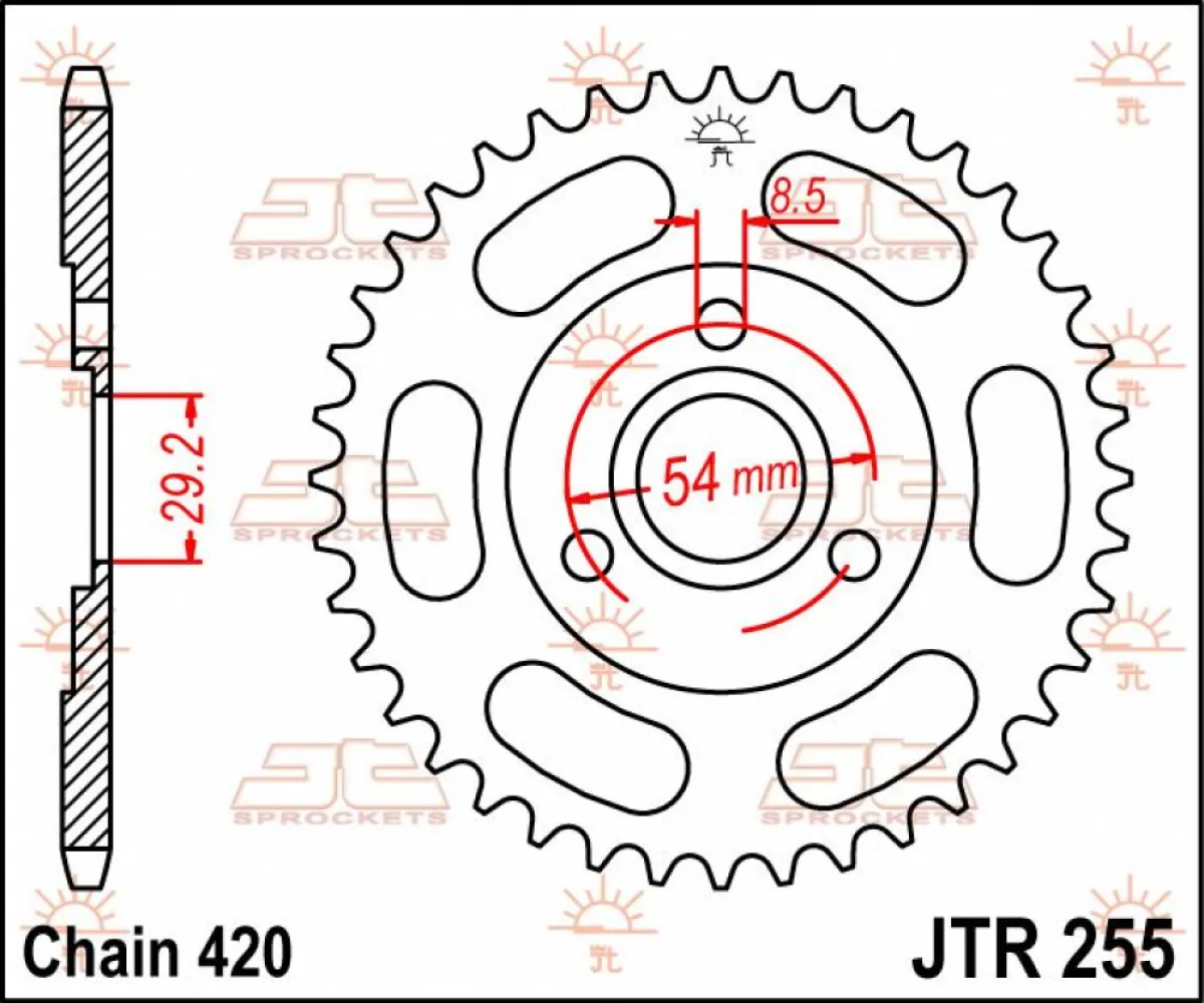 JT SPROCKETS - SPROCKET REAR 35T 420 - 12100673