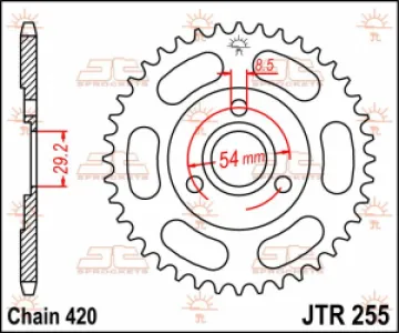 JT SPROCKETS - SPROCKET REAR 35T 420 - 12100673