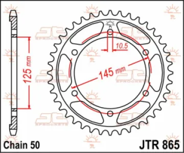 JT SPROCKETS - SPROCKET REAR 39T 530 - 12100691