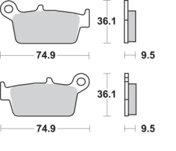 SBS - BRAKE PAD SINT/CAR OFF - 17211575