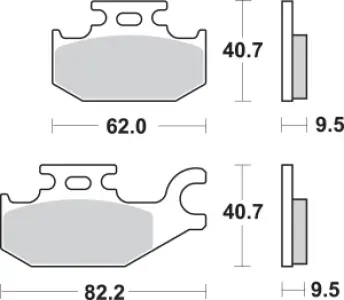 SBS - BRAKE PAD SINT/CAR OFF - 17211590