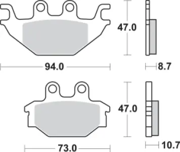 SBS - BRAKE PAD SINT/CAR OFF - 17211637