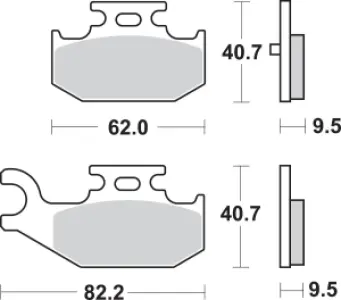 SBS - BRAKE PAD SINT/CAR OFF - 17211640
