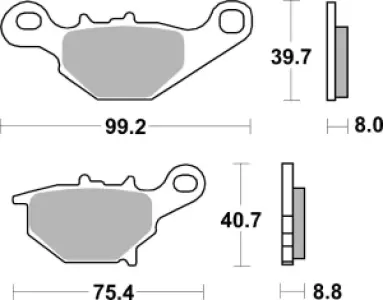 SBS - BRAKE PAD SINT/CAR OFF - 17211642