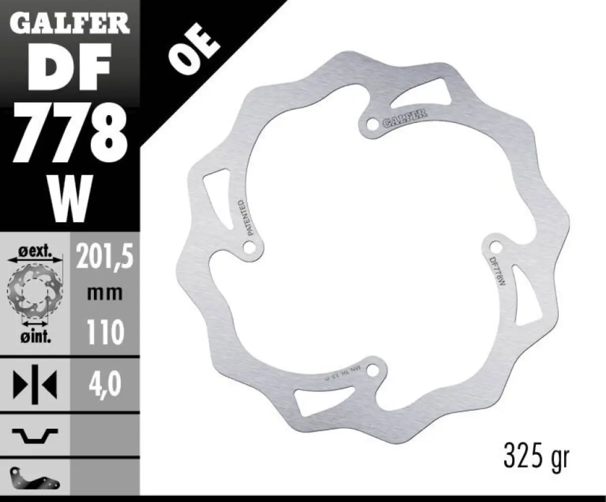 GALFER - BRAKE DISC FIXED WAVE - 17111759