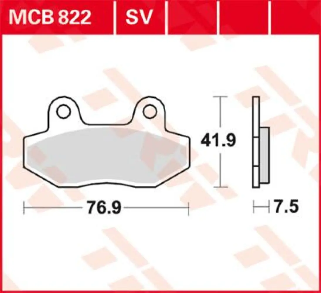 TRW - BRAKE PAD TRW MCB822 - 17200151