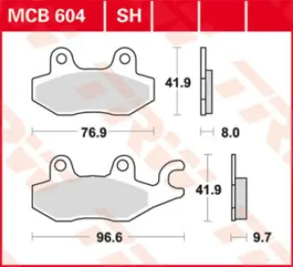 TRW - BRAKE PAD TRW MCB604 - 17200158