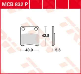TRW - BRAKE PAD TRW MCB832P - 17211465