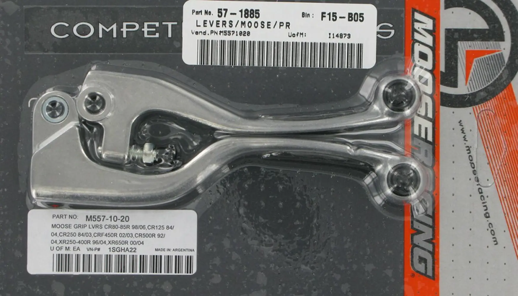 MOOSE OFFROAD HARD-PARTS - MSE GRIP LVRS CR/XR-BLK - M5571020