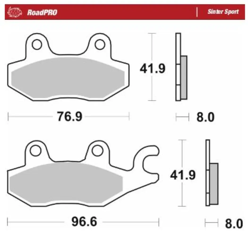 MOTO-MASTER - BRAKE PAD SINTER SPORT REAR - 17213677