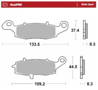 MOTO-MASTER - BRAKE PAD SINTER SPORT REAR - 17213681