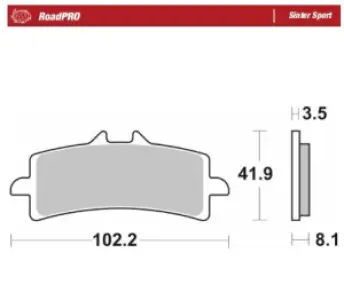 MOTO-MASTER - BRAKE PAD SINTER SPORT REAR - 17213690