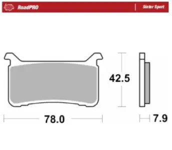 MOTO-MASTER - BRAKE PAD SINTER SPORT REAR - 17213696