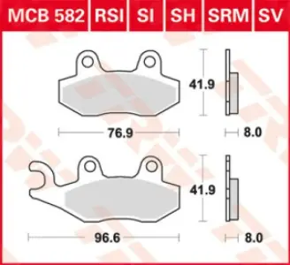 TRW - BRAKE PAD TRW MCB582 - 17220450