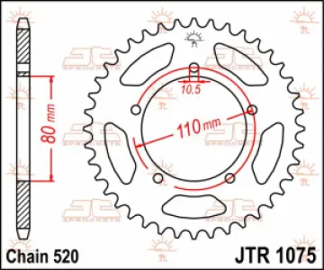JT SPROCKETS - SPROCKET REAR 39T 520 - 12100392
