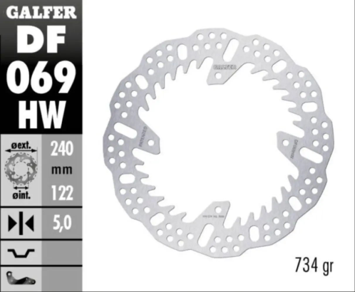 GALFER - BRAKE DISC FIXED SHARK REAR - 17104645