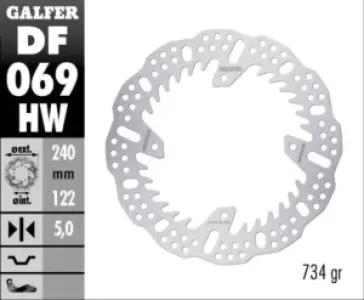 GALFER - BRAKE DISC FIXED SHARK REAR - 17104645