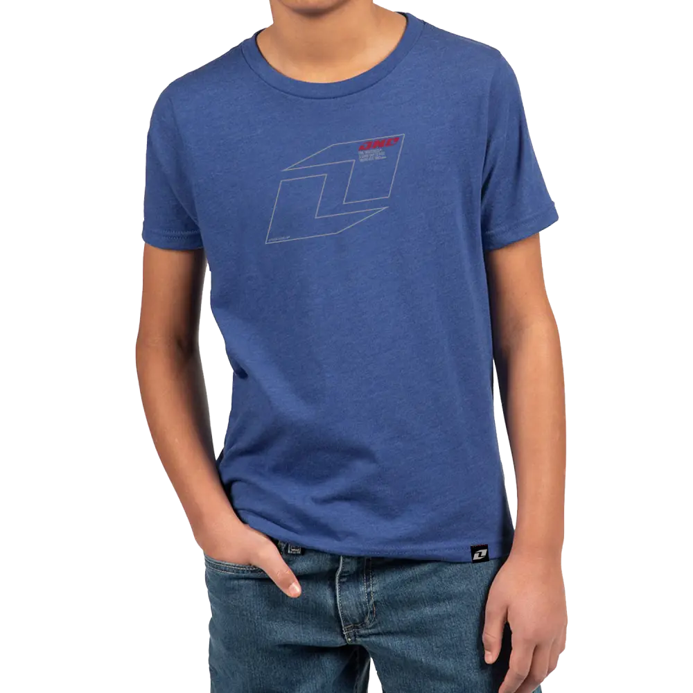 One Industries ONE IND Youth T-Shirt VECTOR heather blue XL - Z003-Y15