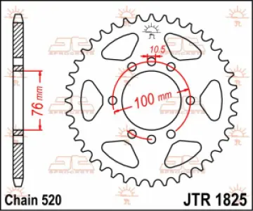 JT SPROCKETS - SPROCKET REAR 48T 520 - 12100751